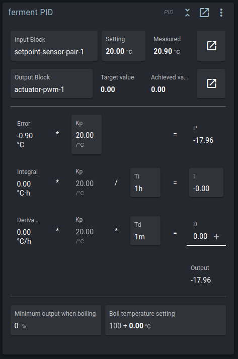 PID settings