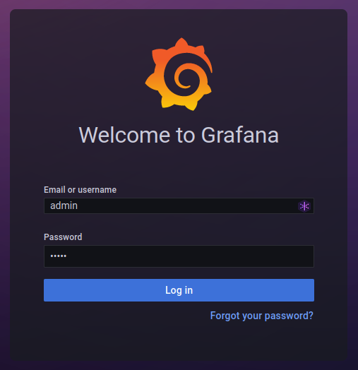 Grafana login